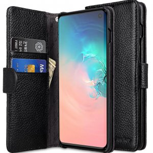 Premium Leather Wallet Book Type Case for Samsung Galaxy S10