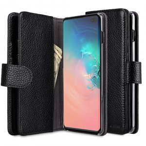 Premium Leather Wallet Plus Book Type Case for Samsung Galaxy S10+