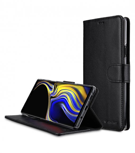 Premium Leather Case for Samsung Galaxy Note 9 - Wallet Book Clear Type Stand