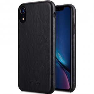 Elite Series Waxfall Pattern Premium Leather Coaming Snap Cover Case for Apple iPhone XR
