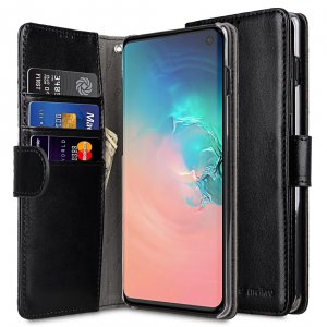 PU Leather Wallet Book Clear Type Case for Samsung Galaxy S10