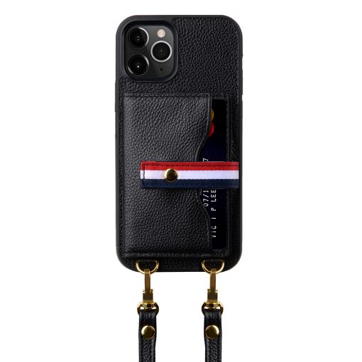 Melkco Fashion Paris series leather case with strap for iPhone 12