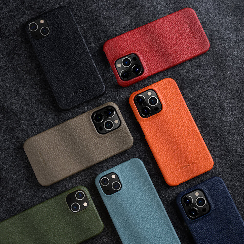Back Series Lai Chee Pattern Premium Leather Classic Snap Cover Case for Apple iPhone 13 Pro (6.1") - Melkco Phone Accessories