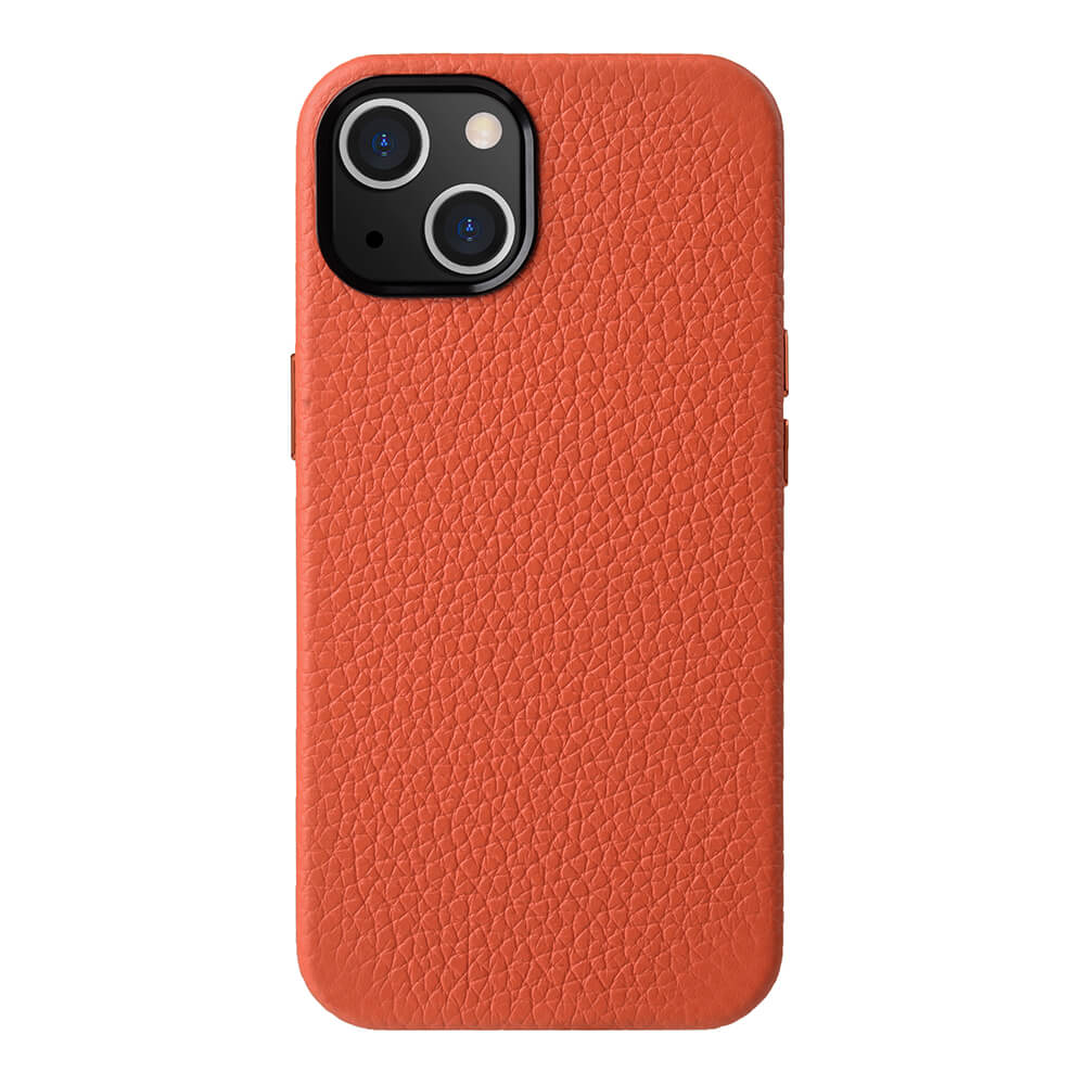 Origin Paris Series Clemence Leather Regal Snap Cover Case for Apple iPhone 13-Orange-1